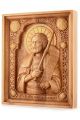 Деревянная резная икона «Князь Александр Невский» бук 23 x 16 см