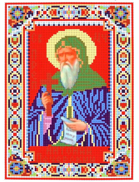 Набор для вышивания бисером «Святой мученик Преподобный Антоний Печерский» икона
