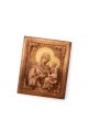 Деревянная резная икона «Божией Матери Тихвинская» бук 18 x 14 см