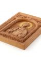 Деревянная резная икона «Святой Целитель Пантелеймон» бук