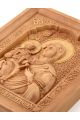 Деревянная резная икона «Божией Матери Троеручица» бук 23 x 16 см