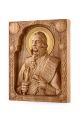Деревянная резная икона «Святой Адмирал Феодор Ушаков» бук 28 x 23 см