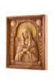 Деревянная резная икона «Умиление Пресвятой Богородицы» бук 57 x 45 см