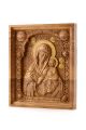 Деревянная резная икона «Божией Матери Неувядаемый цвет» бук 12 x 8 см