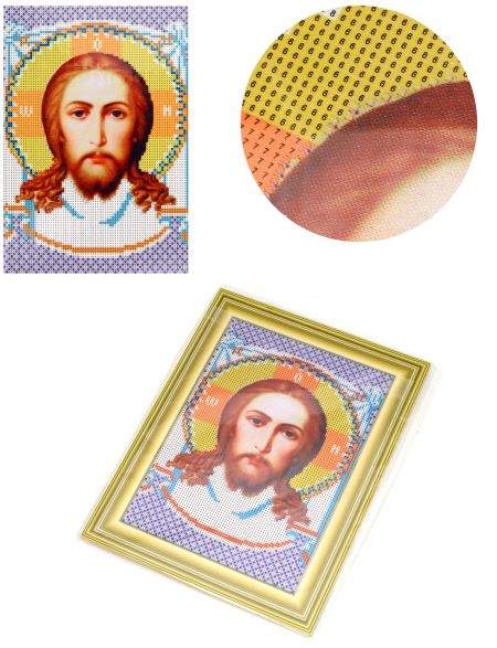 Алмазная мозаика на подрамнике «Спас Нерукотворный» икона