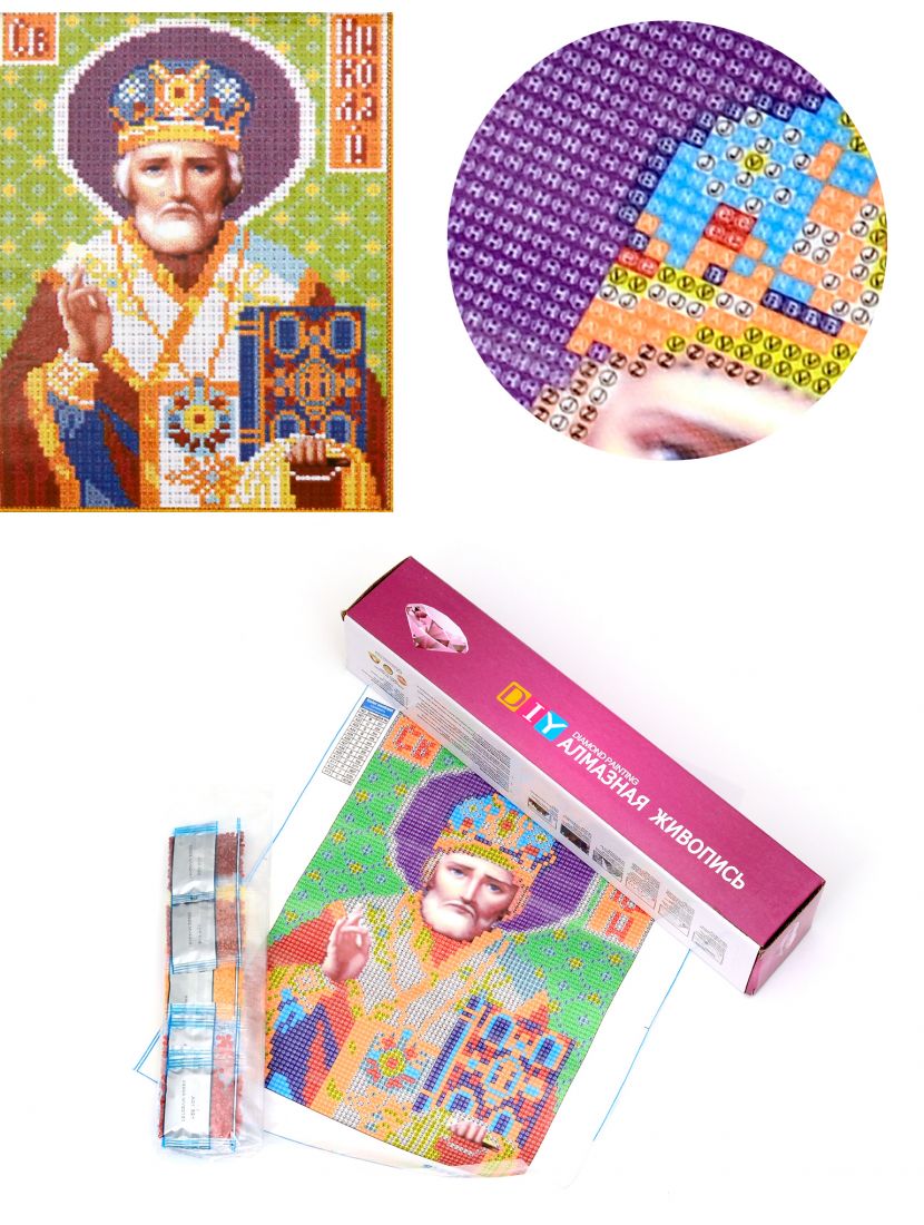 Алмазная мозаика «Святой Николай Чудотворец» икона