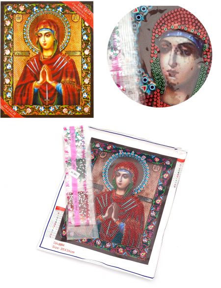 Алмазная мозаика с рамкой «Божией Матери Умягчение Злых Сердец» икона