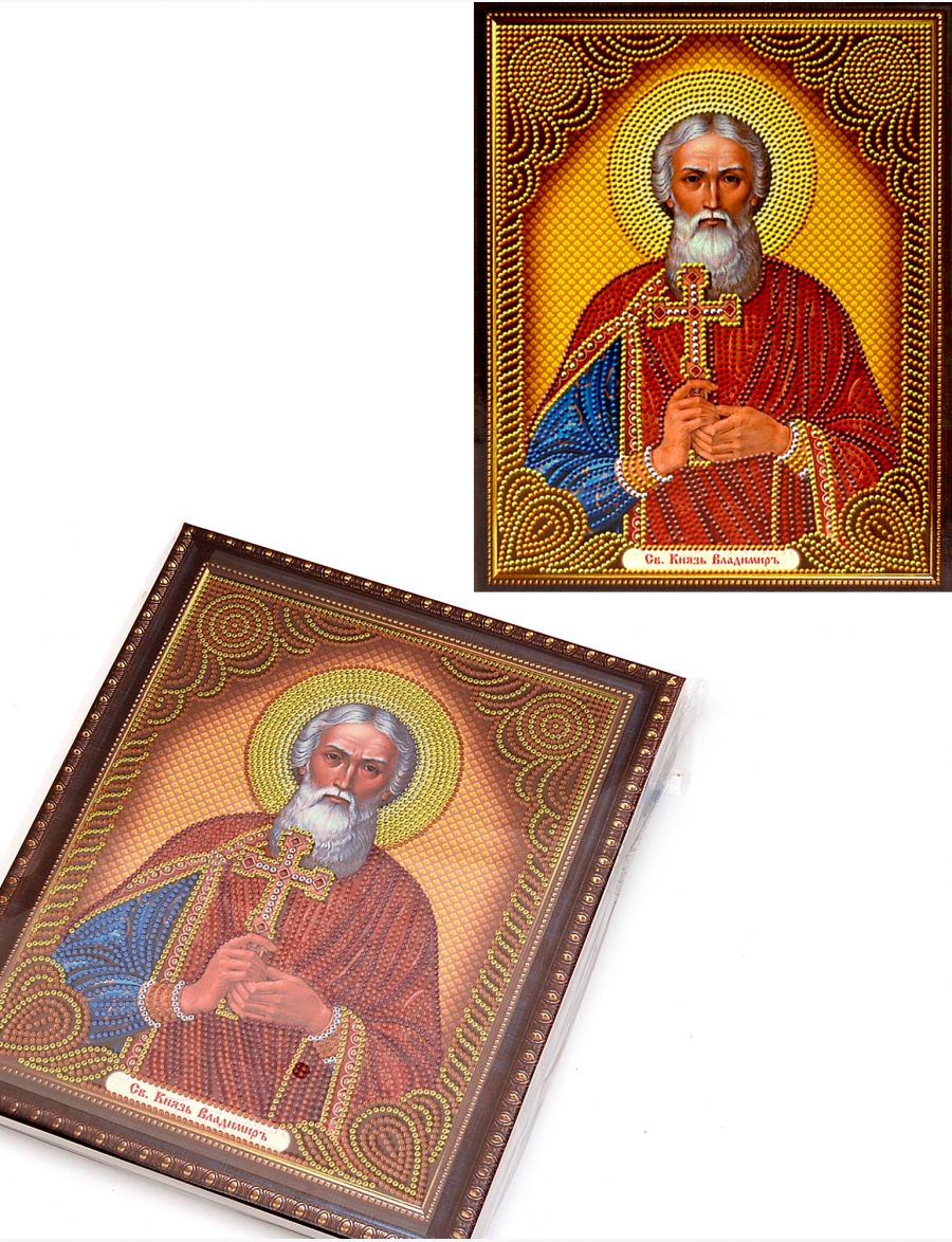 Алмазная мозаика на подрамнике «Святой Князь Владимир» икона
