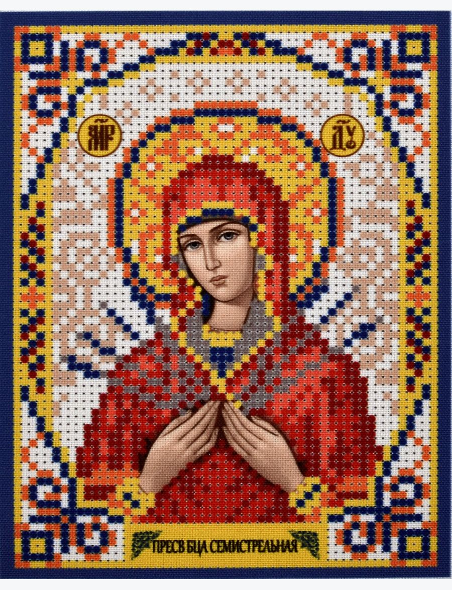 Схема для вышивания бисером «Божией Матери Семистрельная» икона