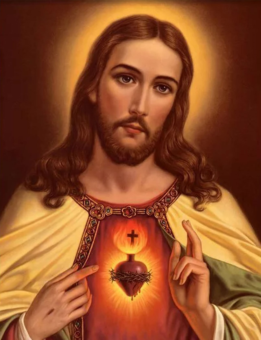 Алмазная мозаика «Пресвятое сердце Иисуса» 40x30 см