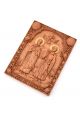 Деревянная резная икона «Святой Борис и Святой Глеб» бук 18 x 14 см
