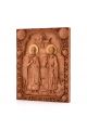Деревянная резная икона «Святой Борис и Святой Глеб» бук 18 x 14 см