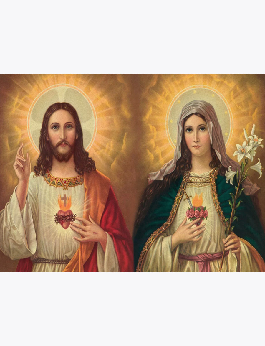 Алмазная мозаика «Иисус и Мария» 70x50 см