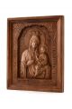 Деревянная резная икона «Божией Матери Скоропослушница» бук 28 x 23 см