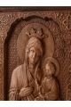 Деревянная резная икона «Божией Матери Скоропослушница» бук 28 x 23 см