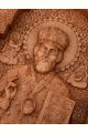 Деревянная резная икона «Святой Николай Чудотворец» бук 57 x 45 см
