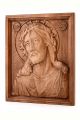 Деревянная резная икона «Спаситель в терновом венце» бук 28 x 23 см