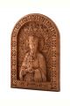 Деревянная резная икона «Святая Ольга» бук 23 x 16 см