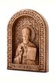 Деревянная резная икона «Николай Чудотворец» бук 28 x 23 см