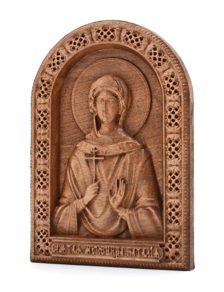 Деревянная резная икона «Святая Наталья» бук 18 x 14 см