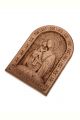 Деревянная резная икона «Почаевская Божией Матери» бук 18 x 14 см