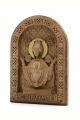 Деревянная резная икона «Божией Матери Неупиваемая чаша» бук 18 x 12 см с золочением