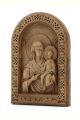 Деревянная резная икона «Божией Матери Смоленская» бук 18 x 12 см