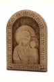 Деревянная резная икона «Божией Матери Казанская» бук 18 x 12 см