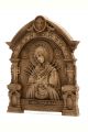 Деревянная резная икона «Божией Матери Семистрельная» с аркой 22 x 19 см