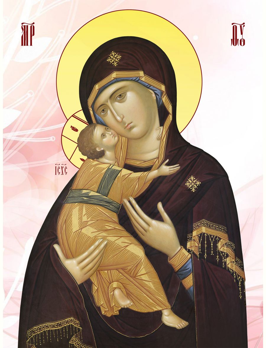Алмазная мозаика «Владимирская икона Божией Матери» 50x40 см
