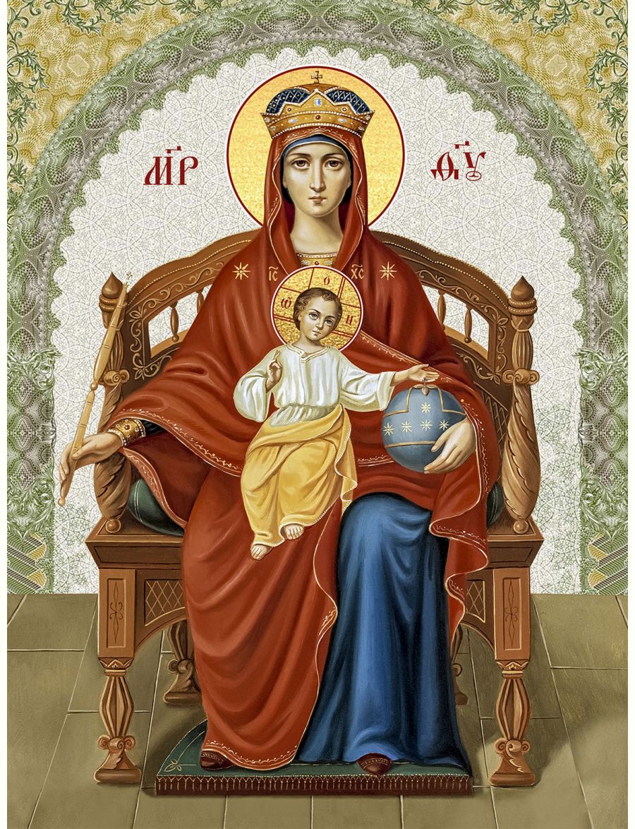 Алмазная мозаика «Державная икона Божией Матери» 50x40 см
