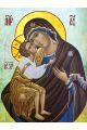 Алмазная мозаика на подрамнике «Жировицкая икона Божией Матери» 50x40 см