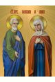 Алмазная мозаика «Святые Иоаким и Анна» 50x40 см