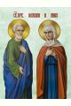 Алмазная мозаика «Святые Иоаким и Анна» 50x40 см