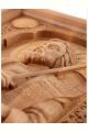 Деревянная резная икона «Князь Александр Невский» бук 18 x 15 см