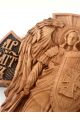 Деревянная резная икона «Архангел Михаил» бук 28 x 23 см