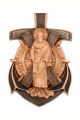 Деревянная резная икона «Святой апостол Андрей Первозванный» бук 23 x 16 см