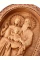 Деревянная резная икона «Святые Симеон Богоприимец и Анна Пророчица» бук 28 x 16 см