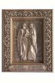 Деревянная резная икона «Святые Пётр и Феврония» бук 57 x 45 см