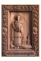 Деревянная резная икона «Мученик Дамиан, бессребреник» бук 12 x 9 см