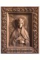 Деревянная резная икона «Святая царица-мученица Александра Федоровна» бук 12 x 10 см