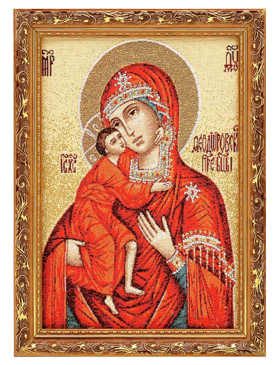 Икона гобелен «Божьей Матери. Феодоровская»