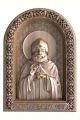 Деревянная резная икона «Преподобный Александр Свирский» бук 57 x 40 см