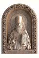 Деревянная резная икона «Священномученик Вениамин митрополит Петроградский» бук 57 x 40 см