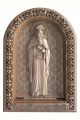 Деревянная резная икона «Святой Макарий Александрийский» бук 18 x 15 см