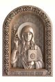 Деревянная резная икона «Равноапостольная Нина» бук 18 x 15 см