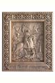 Деревянная резная икона «Георгий Победоносец» бук 12 x 9 см