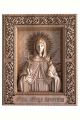 Деревянная резная икона «Святая мученица Алевтина» бук 57 x 45 см