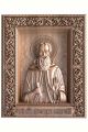 Деревянная резная икона «Преподобный Александр Куштский» бук 18 x 15 см
