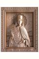 Деревянная резная икона «Святая Аполлинария» бук 57 x 45 см